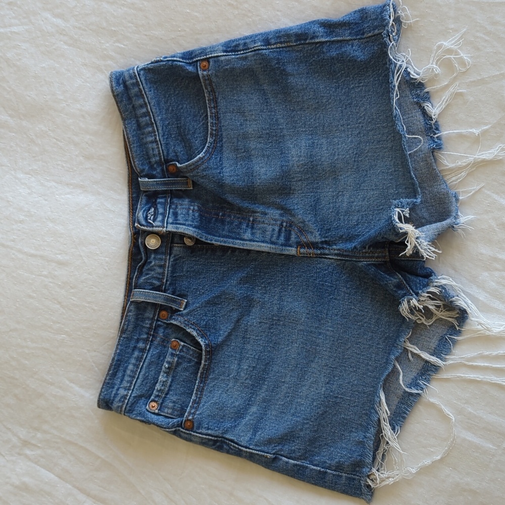 Levi's 501 High Rise Cutoff Shorts Jive Swing 28
